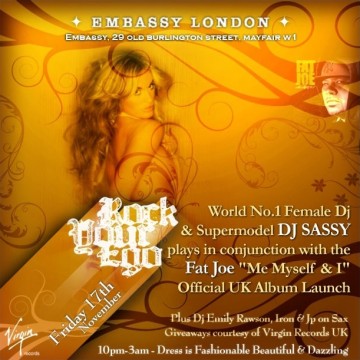 Fat Joe Album Launch Party @ Embassy, London, UK